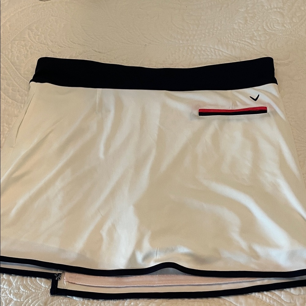 Callaway White Skort with Navy Golf and Red Accents - Picture 5 of 7